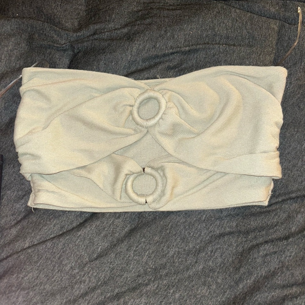 cropped strapless top